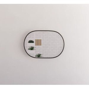 Me Black Framed Oval Mirror 600 * 900